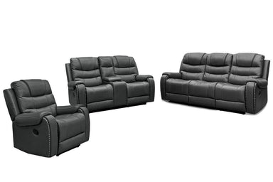 Harper - Reclining Sofa, Loveseat and Chair Set - Grey