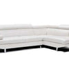 Oscar - Leatherette Sectional  - White - Right Chaise (Ottoman available)