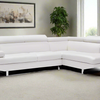Oscar - Leatherette Sectional  - White - Right Chaise (Ottoman available)