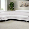 Oscar - Leatherette Sectional  - White - Left Chaise (Ottoman available)