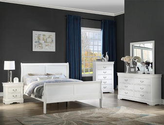 Louis Philip Queen Bedroom Set - White