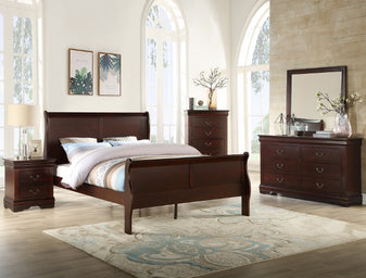 Louis Philip Queen Bedroom Set - Cherry