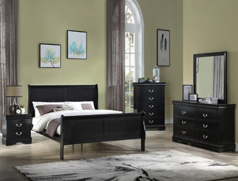 Louis Philip Queen Bedroom Set - Black