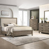 Millie Upholstered Headboard Queen Bedroom Set - Weathered Grey