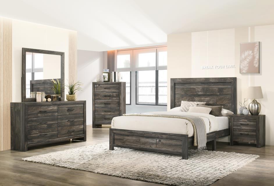Beverly Queen Bedroom Set - Rustic Charcoal
