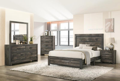 Beverly Queen Bedroom Set - Rustic Charcoal