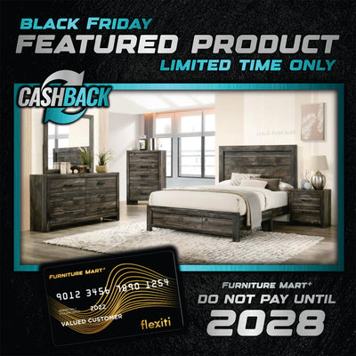 Beverly Queen Bedroom Set - Rustic Charcoal