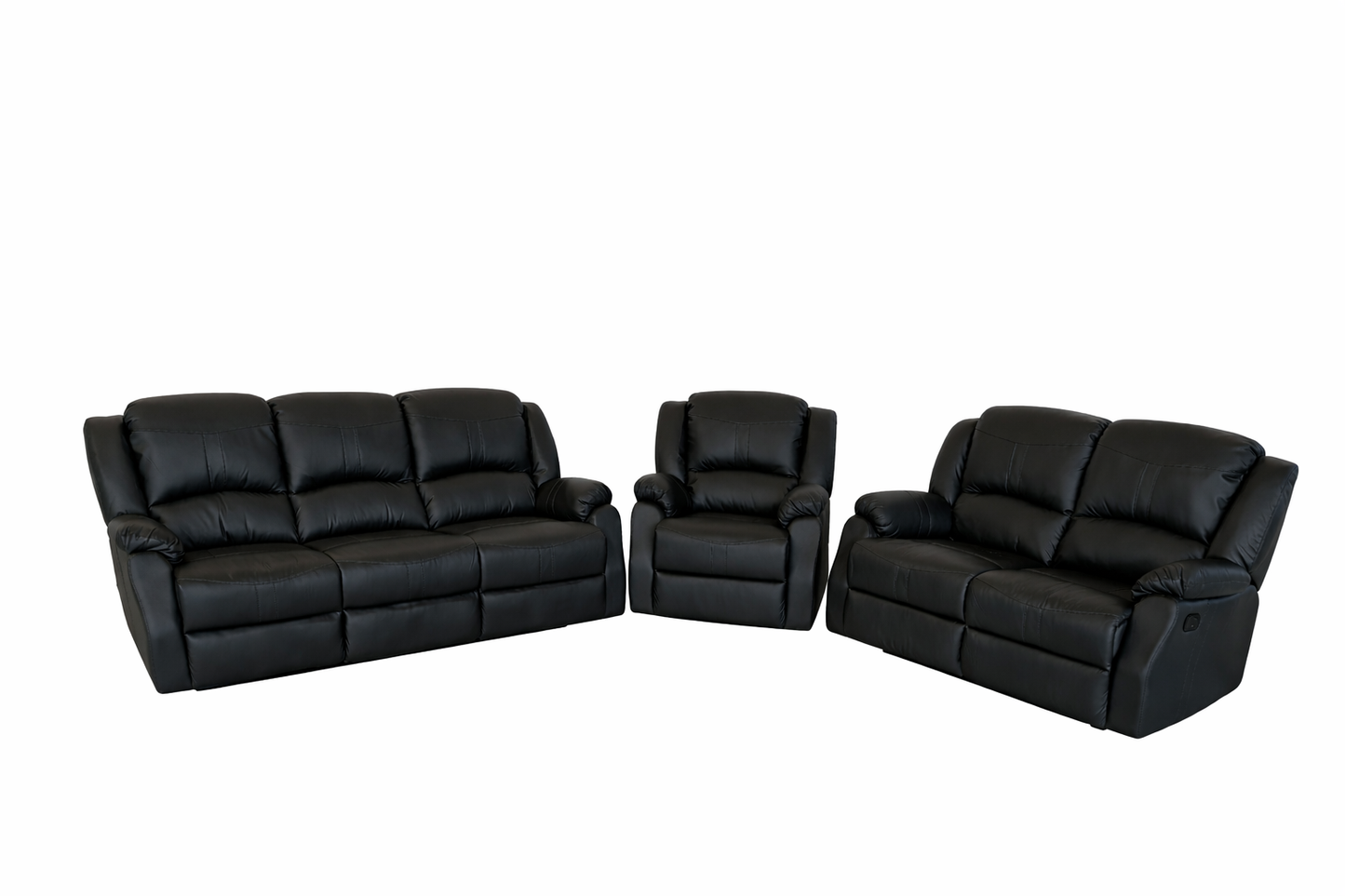 Danbry - Reclining Sofa, Loveseat and Chair Set - Black