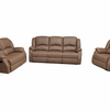 Danbry - Reclining Sofa, Loveseat and Chair Set - Brown