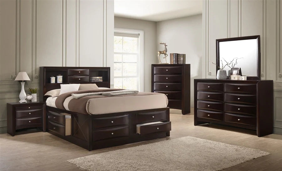 Emily Queen Bedroom Set - Cherry