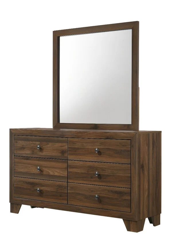 Millie Upholstered Headboard Queen Bedroom Set - Brown