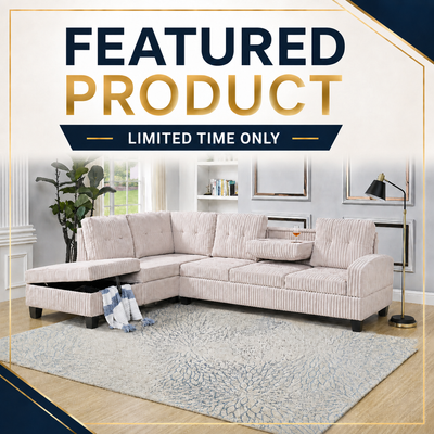 Maxine Fabric Sectional - Beige
