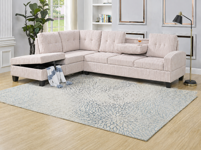 Maxine Fabric Sectional - Beige