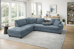 Condor Reversible Fabric Sectional - Grey