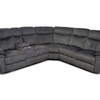 Dalton Grey Fabric Reclining Sectional with Console