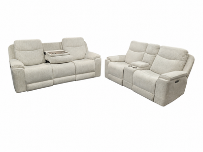 luxurious Power Reclining Sofa and Loveseat Set