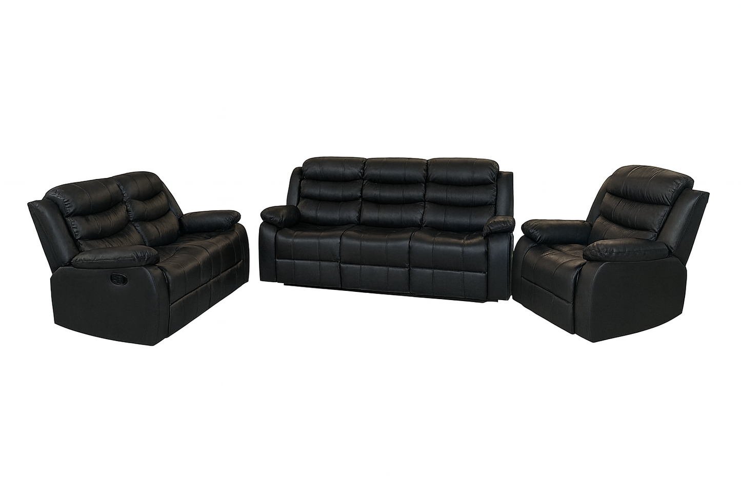 Cooper - Reclining Sofa, Loveseat and Chair Set - Black
