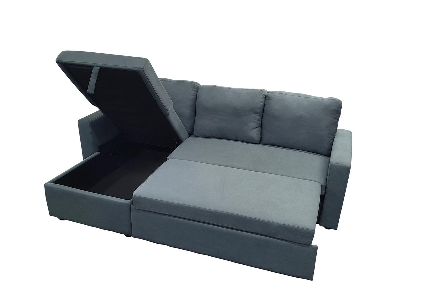 Luna Fabric Sectional Sofabed with Storage