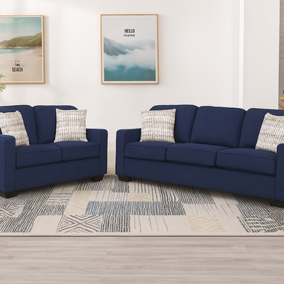 Cotton - Sabah Denim Sofa and Loveseat