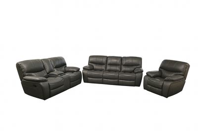 Rex - Reclining Sofa, Loveseat and Chair - Grey