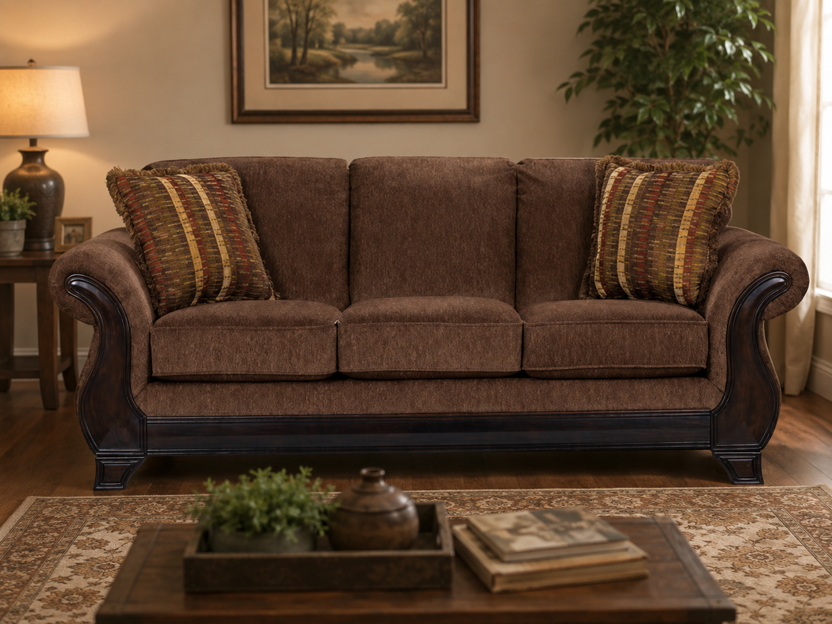 1149 - Showcase Brown Sofa