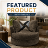 2348 Brown Swivel Cuddle Chair