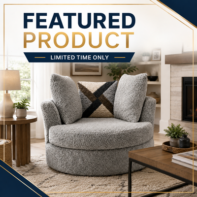 2348 Grey Swivel Cuddle Chair