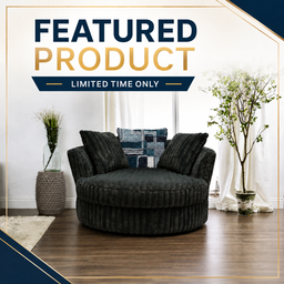 6129 Galactic Charcoal Swivel Cuddle Chair