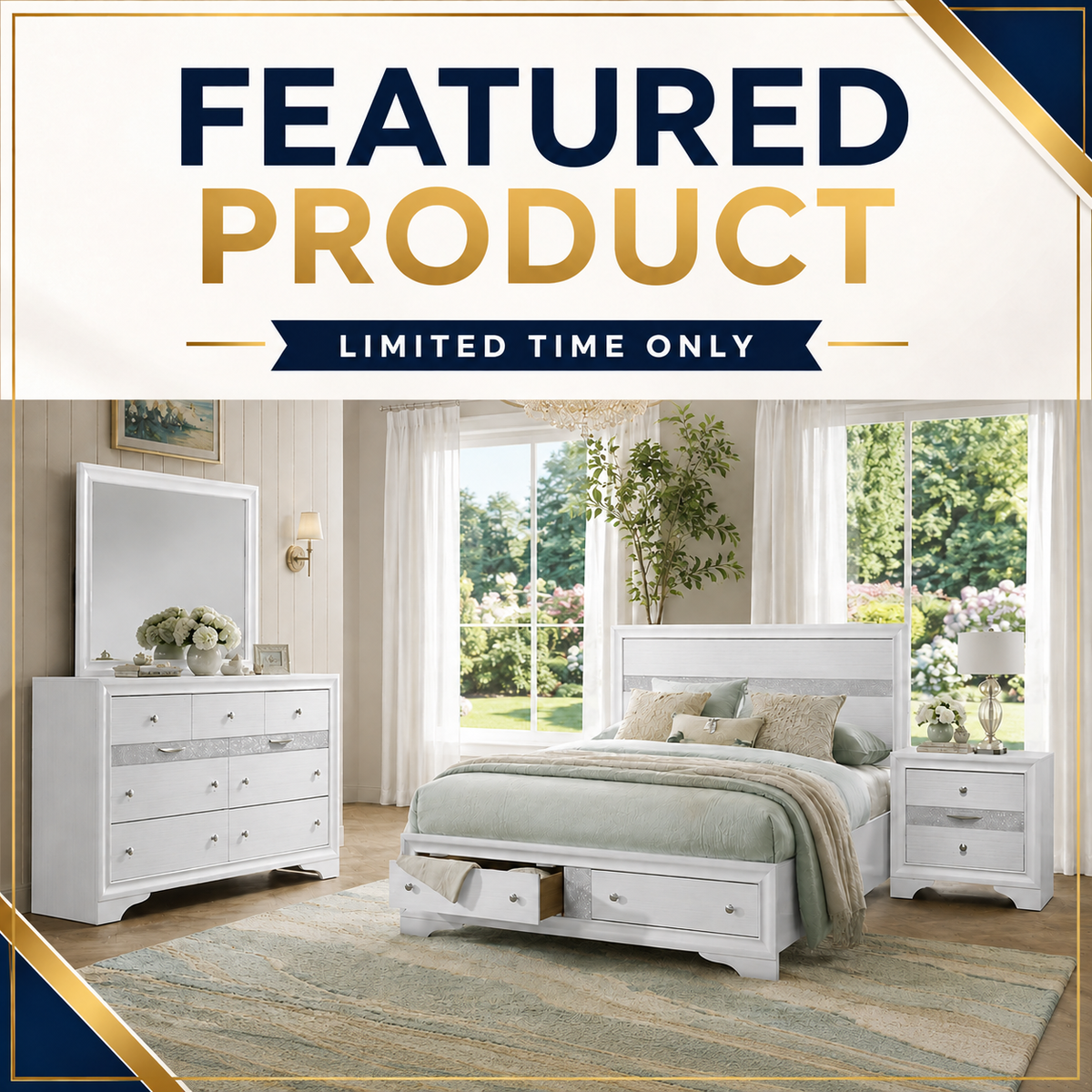 Alamar Queen Bedroom Set - White