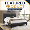 Queen PU Platform Bedframe - Black