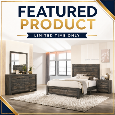 Beverly Queen Bedroom Set - Rustic Charcoal