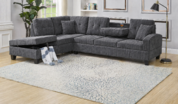 Maxine Fabric Sectional - Grey