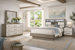 Vini Queen Bedroom Set - Coffee Grey