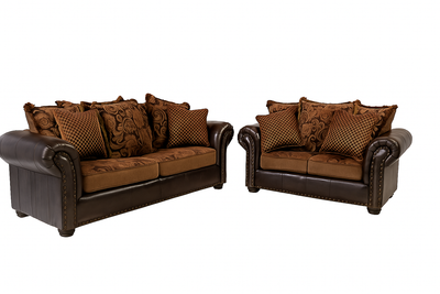3290 Chenille Brown Sofa