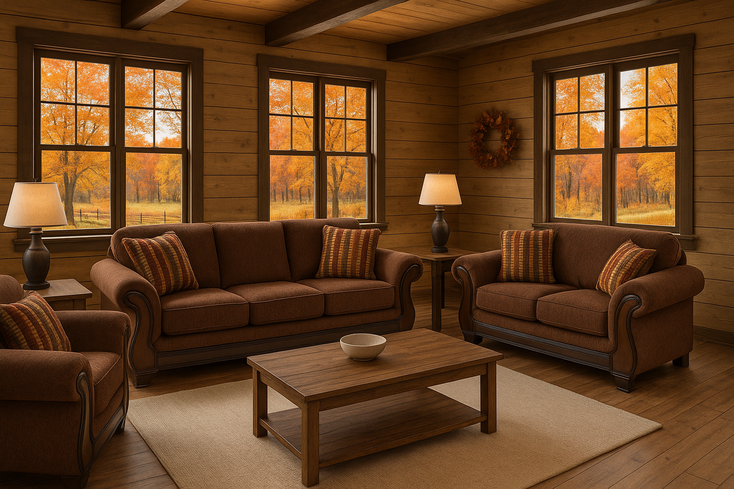 1149 - Showcase Brown Sofa