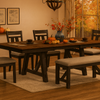 2158WC Maribelle 6 Piece Dining Set - Charcoal and Wheat
