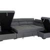 Strata U-Shaped Fabric Sectional Sofabed with Storage