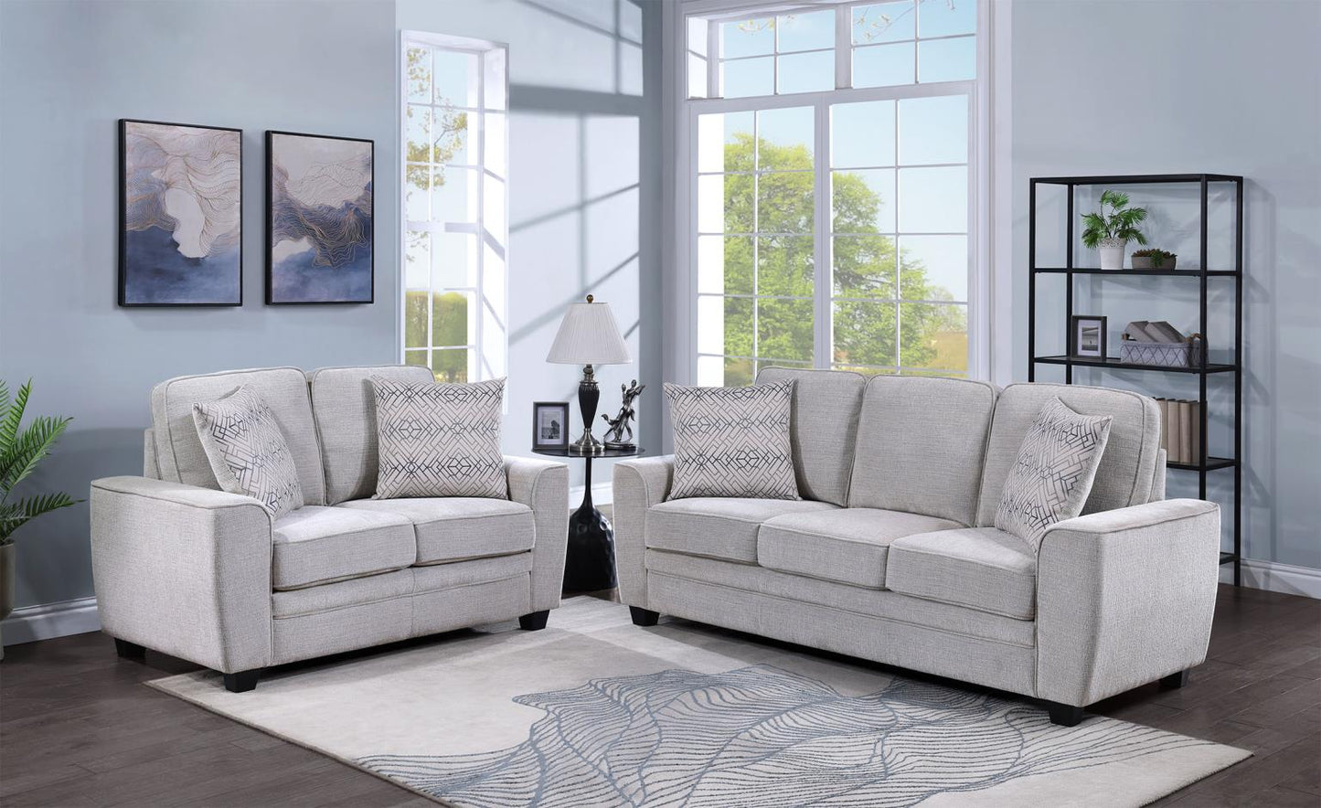 Clive - Clearview Sky Sofa and Loveseat