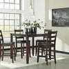 Coviar 5 Piece Counter Height Dining Set - Brown