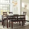 Coviar 6 Piece Dining Set - Brown
