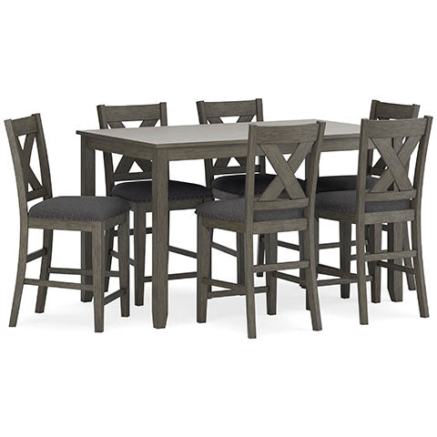 Caitbrook 7 Piece Counter Height Dining Set - Grey