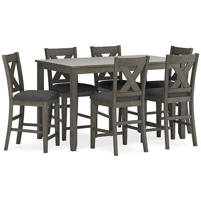 Caitbrook 7 Piece Counter Height Dining Set - Grey