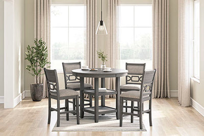 Wrenning 5 Piece Counter Height Dining Set in Gray