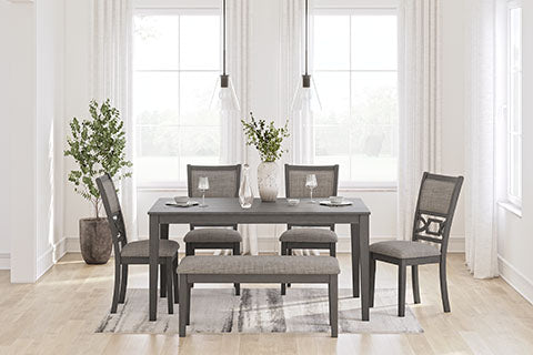 Wrenning 6 Piece Dining Set in Gray