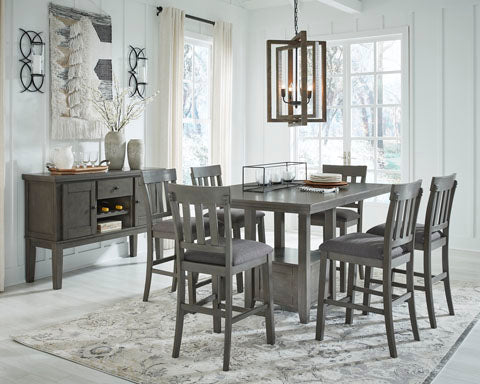 Hallanden 7 Piece Counter Height Dining Set - Grey
