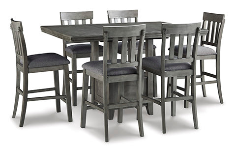 Hallanden 7 Piece Counter Height Dining Set - Grey