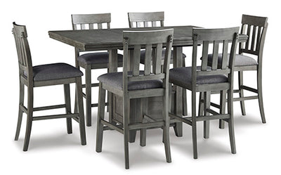 Hallanden 7 Piece Counter Height Dining Set - Grey