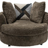 6255 Brown Swivel Cuddle Chair