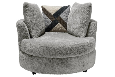 6255 Grey Swivel Cuddle Chair