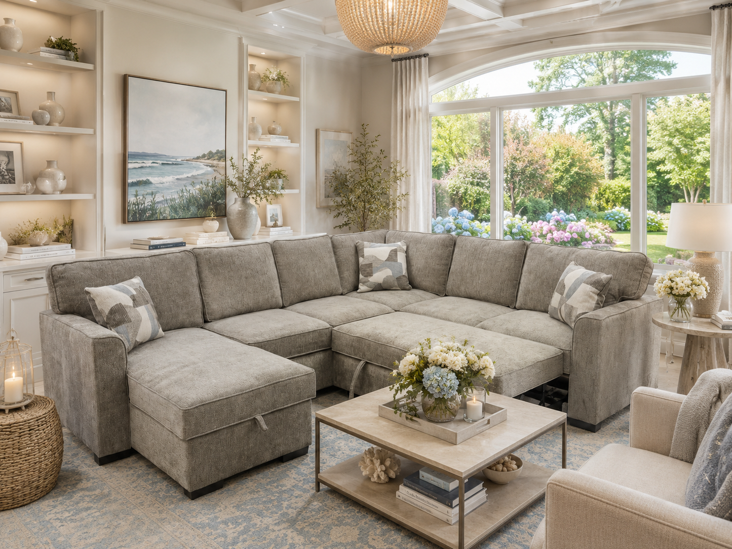 Dorothy Sectional Sofa Bed with Storage Chaise